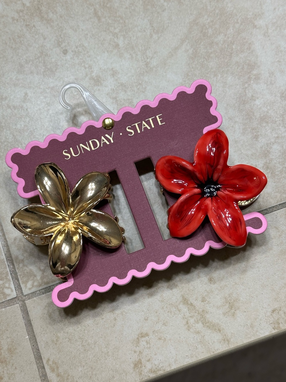 NWT Sunday State Hair Clips